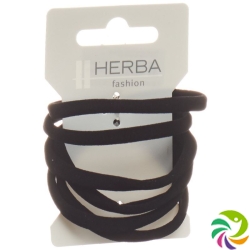 Herba hair tie 5.6cm black 6 pcs