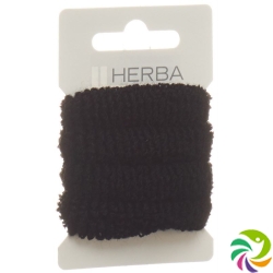 Herba hair tie 4cm frottée black 4 pcs