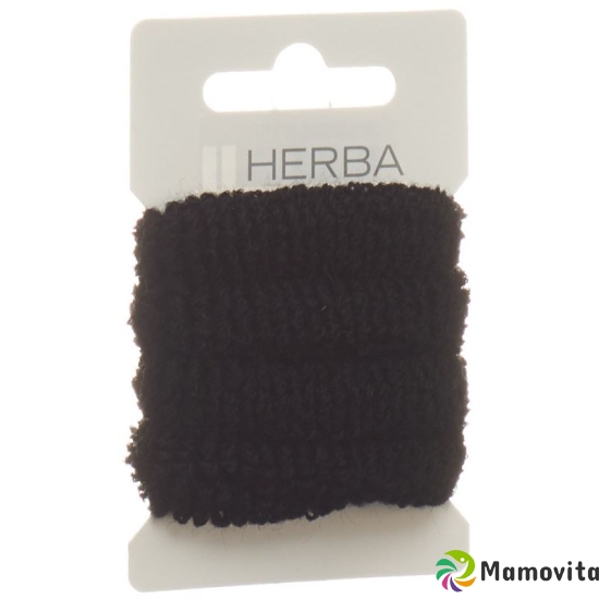 Herba hair tie 4cm frottée black 4 pcs buy online