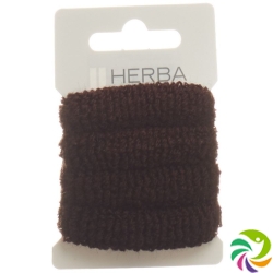 Herba hair tie 4cm frottée brown 4 pieces