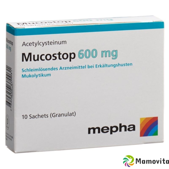 Mucostop granules 600 mg 10 sachets buy online