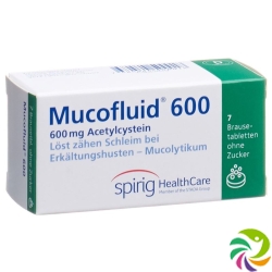 Mucofluid 600 mg 7 effervescent tablets