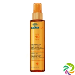 Nuxe Huile Sun Bronz Visage & Corps Sun Protection Factor 10 150 ml