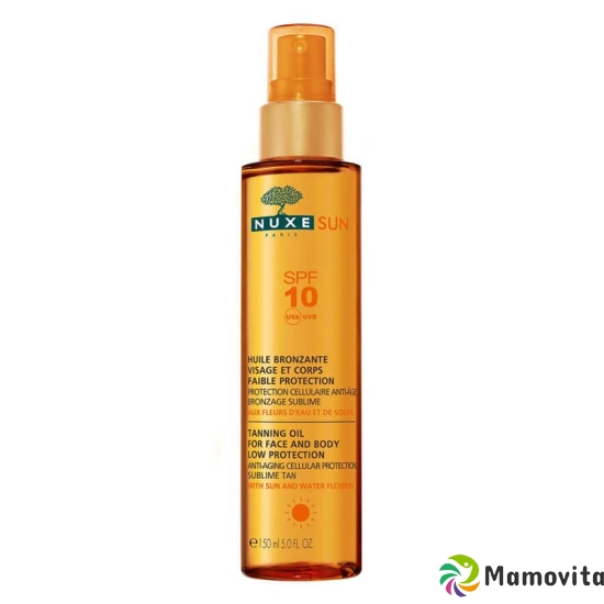 Nuxe Huile Sun Bronz Visage & Corps Sun Protection Factor 10 150 ml buy online