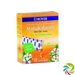 Hoyer Manuka honey Organic Liquid sticks 12 pcs