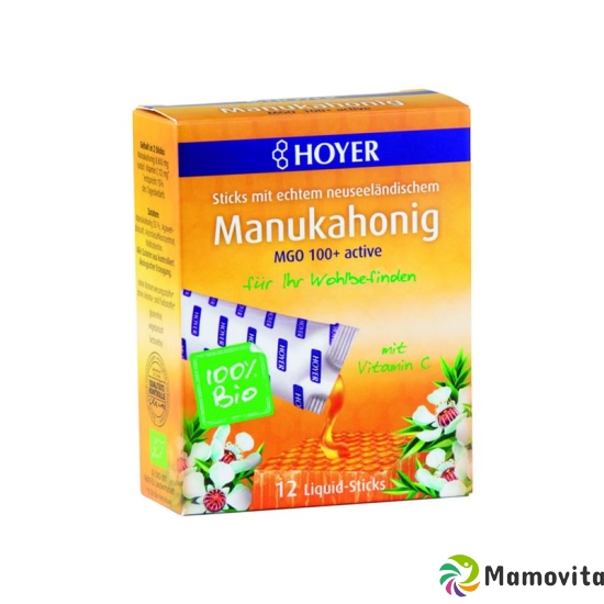 Hoyer Manuka honey Organic Liquid sticks 12 pcs buy online