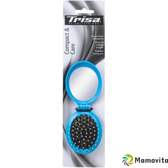 Trisa Basic Travel Folding hairbrush with mirror buy online