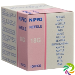 Nipro disposable needles 1.2x40mm 18Gx1 1/2 pink 100 pcs