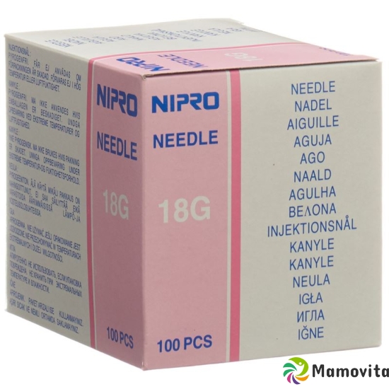 Nipro disposable needles 1.2x40mm 18Gx1 1/2 pink 100 pcs buy online