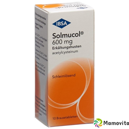 Solmucol Cold Cough 600 mg 10 effervescent tablets buy online