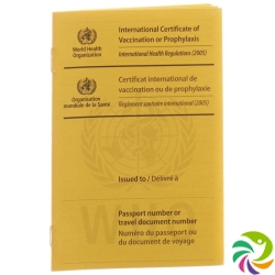 WHO vaccination card International Yellow