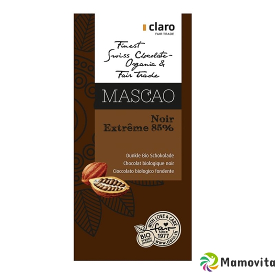 Claro Schokolade Noir Extreme Bio 100g buy online