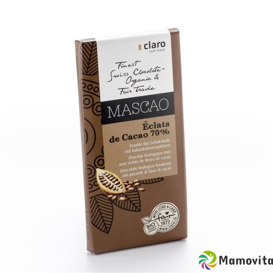 Claro Schokolade Eclats De Cacao Bio 100g buy online