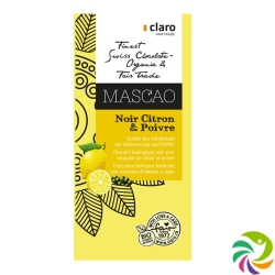 Claro Schokolade Noir Citron&poivre Bio 100g