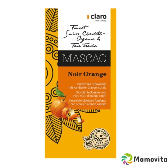 Claro Schokolade Noir Orange Bio 100g buy online