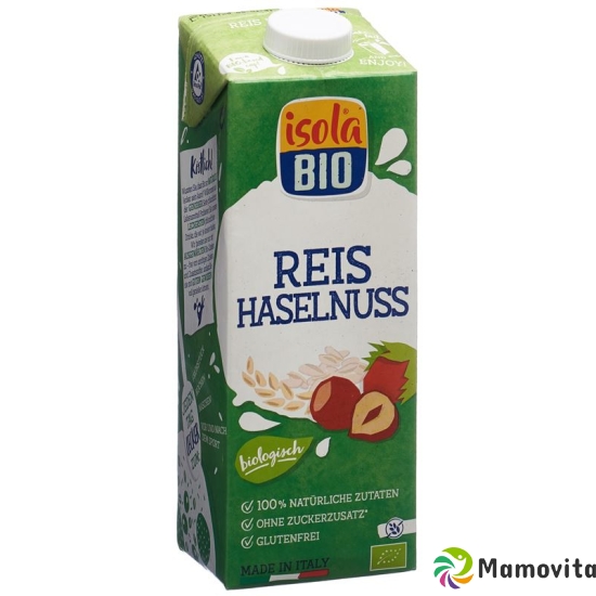 Isola Bio hazelnut rice milk Tetra 1 lt buy online