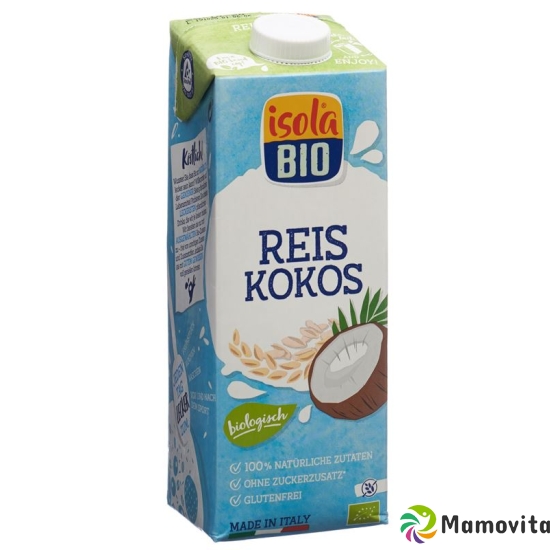 Isola Bio coconut rice milk Tetra 1 lt buy online