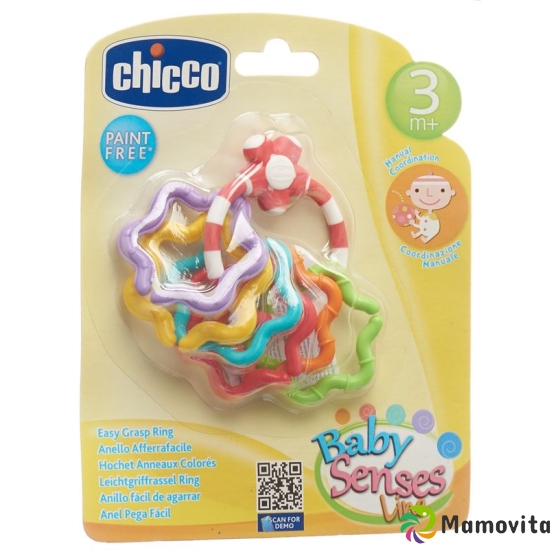 Chicco Easy grip rattle colorful rings 3M + buy online