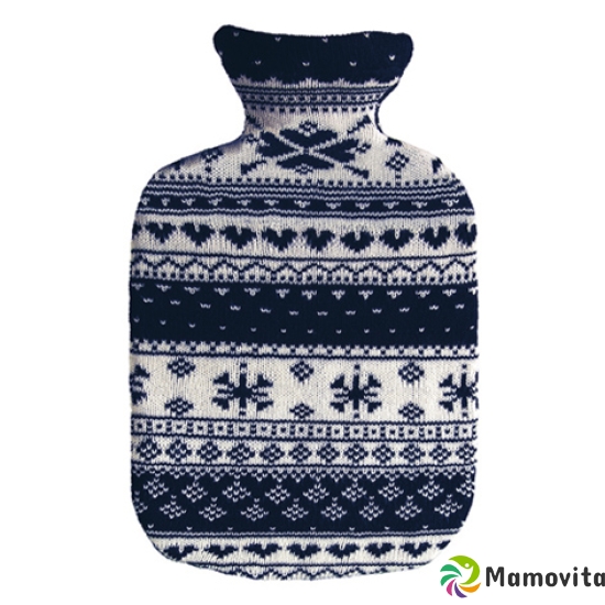 SINGER hot water bottle 2l knit cover blue Norwegians buy online