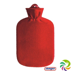 SINGER hot water bottle 2l fleece cover red