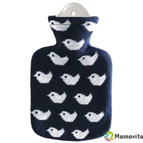 SINGER hot water bottle 0.8l knit cover blue Baby Birds buy online