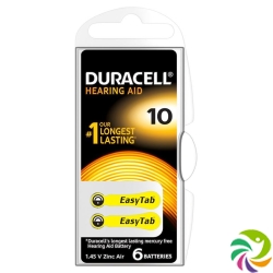 Duracell battery EasyTab 10 Zinc Air D6 1.4V 6 pcs