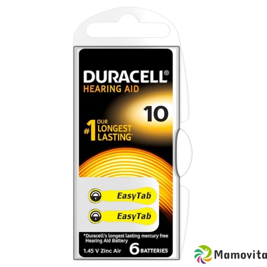 Duracell battery EasyTab 10 Zinc Air D6 1.4V 6 pcs buy online