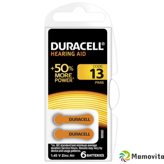 Duracell battery EasyTab 13 Zinc Air D6 1.4V 6 pcs buy online