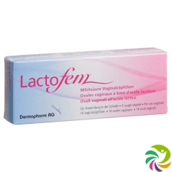 Lactofem lactic acid vaginal suppositories 14 pieces