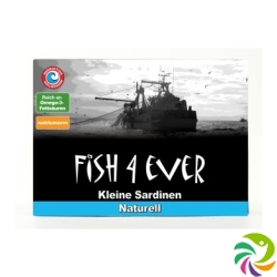 Fish4ever Kleine Sardinen Naturell Dose 125g