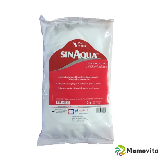 Sinaqua Waschhandschuh 2% Chlorhexidine 8 Stück buy online