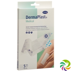 Dermaplast Medical transparent dressing 15x9cm 5 pcs