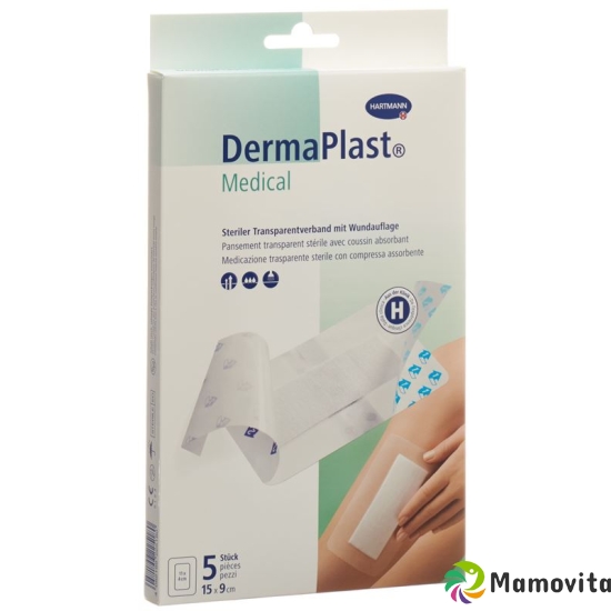 Dermaplast Medical transparent dressing 15x9cm 5 pcs buy online