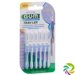 GUM SUNSTAR Proxabrush Trav-Ler ISO standard 0.6mm 1 cylindric purple 6 pcs