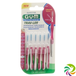 GUM SUNSTAR Proxabrush Trav-Ler ISO standard 4 1.4mm cylindric pink 6 pcs