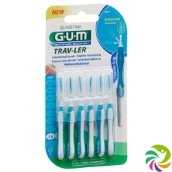 GUM SUNSTAR Proxabrush Trav-Ler ISO standard 1.6mm 5 conic blue 6 pcs