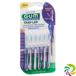 GUM SUNSTAR Proxabrush Trav-Ler ISO standard 3 1.2mm cylindric violet 6 pcs