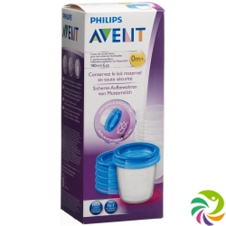 Avent Philips Via Storage cup 180ml 5 cups. 5 cover