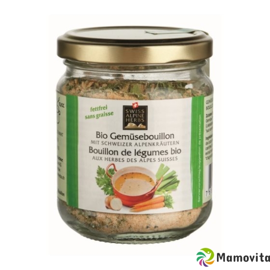 Swiss Alpine Herbs Gemüsebouillon Bio Glas 140g buy online