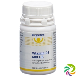 Burgerstein Vitamin D3 capsules 600 IE 100 pieces