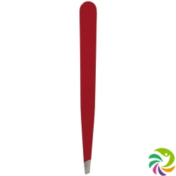 Artline cosmetic tweezers slanted red