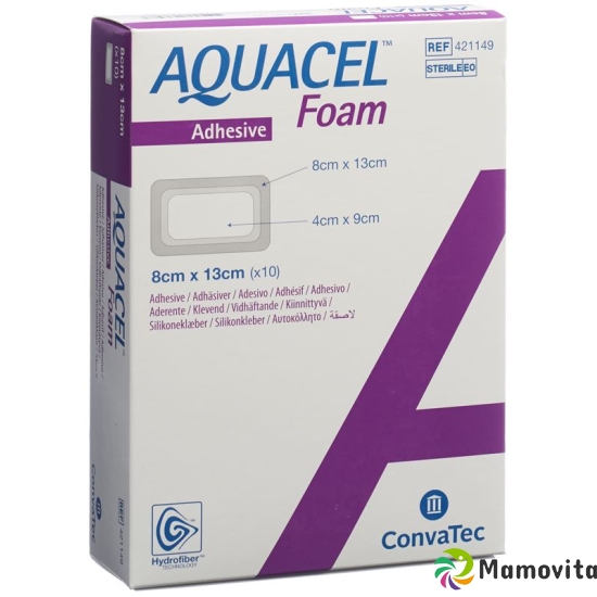 AQUACEL Foam adhesive foam dressing 8x13cm 10 pcs buy online