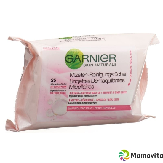 GARNIER Nat Micellar cleansing wipes 25 pcs buy online