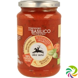 Alce Nero Tomaten Sauce mit Basilikum Glas 350g