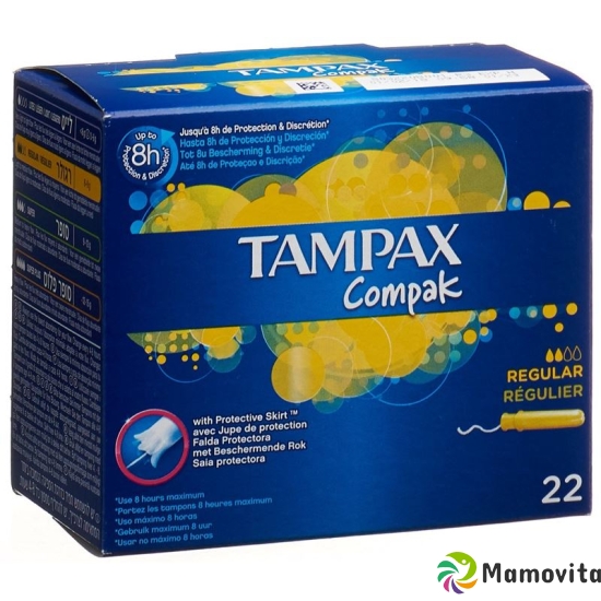 Tampax Compak Regular Tampons 22 pieces buy online