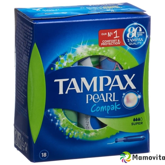 Tampax Tampons Compak Pearl Super 18 pieces buy online