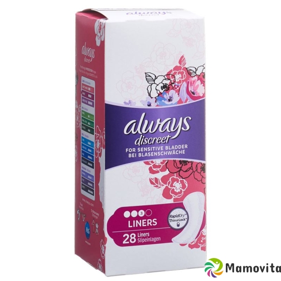 always Discreet incontinence liner 28 pieces buy online