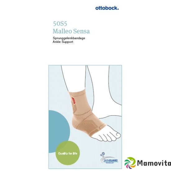 MALLEO SENSA Sprunggelenkbandage XS left tan buy online