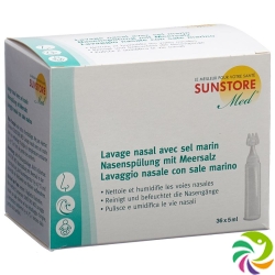 Sunstore Med Nasenspülung Meersalz 36 Monodosen 5ml