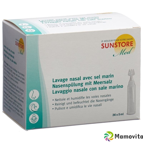 Sunstore Med Nasenspülung Meersalz 36 Monodosen 5ml buy online